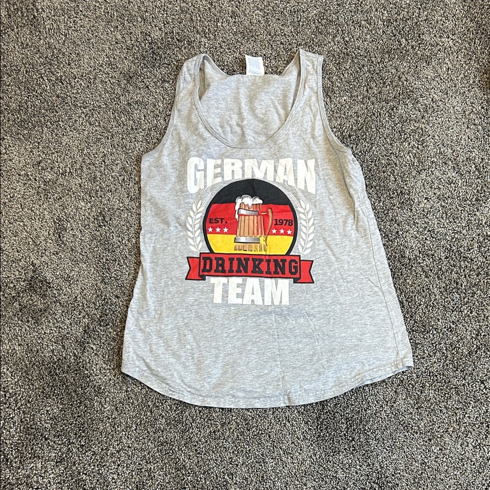 Amazon Gray German Drinking Team Tank Top